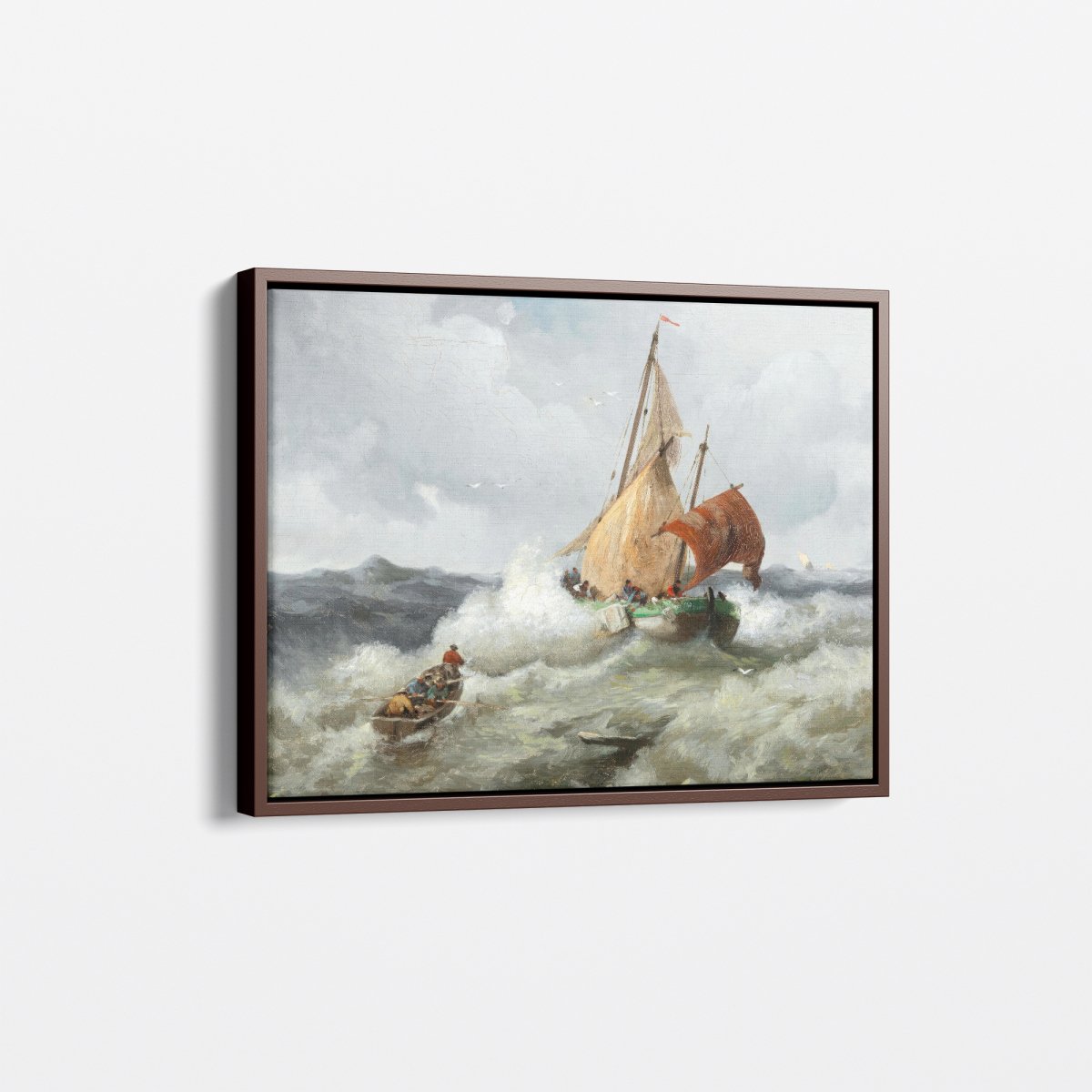 Fisherman in a Stormy Sea | Adolf Kaufmann | Ave Legato Art Prints