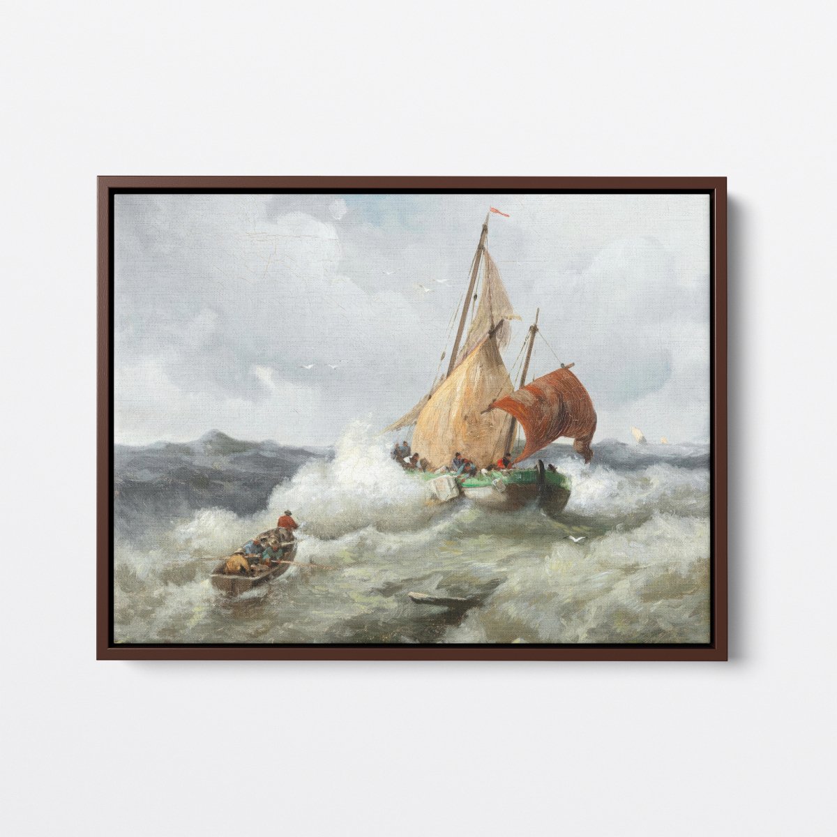 Fisherman in a Stormy Sea | Adolf Kaufmann | Ave Legato Art Prints