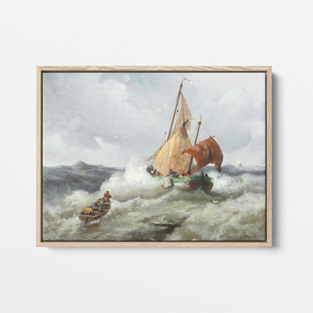 Fisherman in a Stormy Sea | Adolf Kaufmann | Ave Legato Art Prints