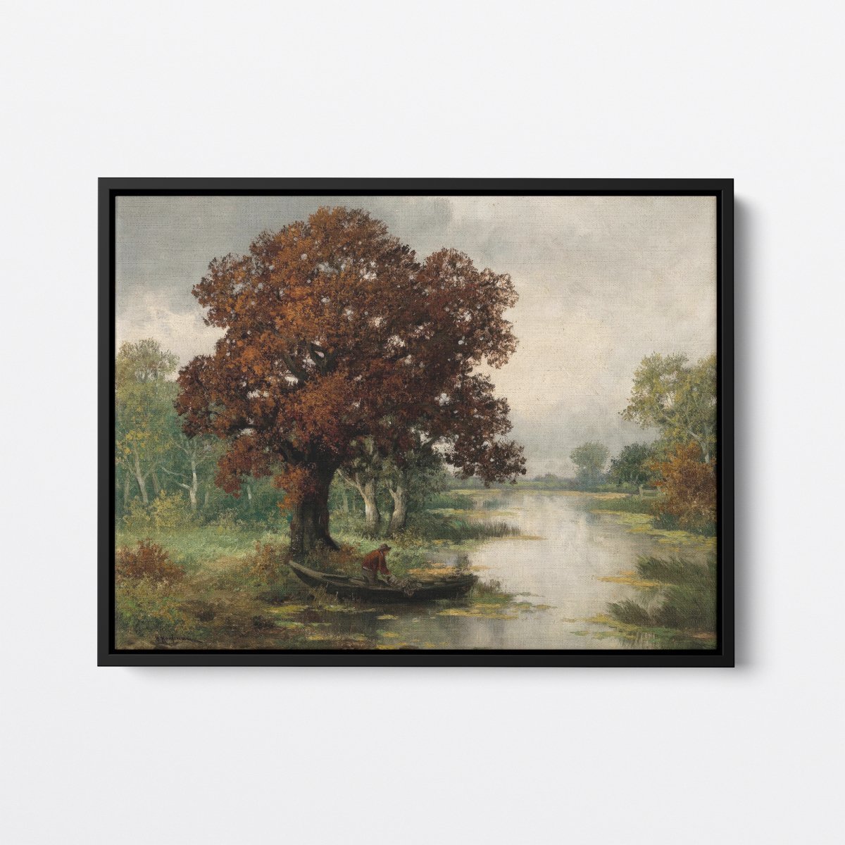 Fisherman in Autumn Country Farmhouse | Adolf Kaufmann | Ave Legato Art Prints