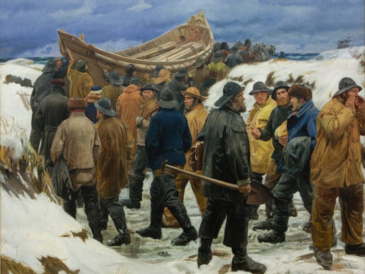 Fishermen of Skagen, Observing the Sea | Michael Ancher | Ave Legato Art Prints