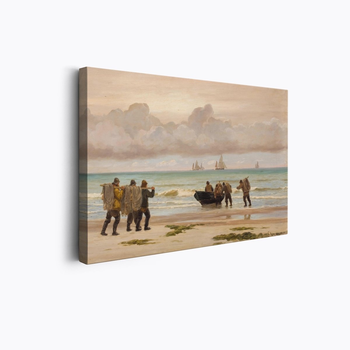 Fishermen on the Beach, Skagen | Carl Locher | Ave Legato Art Prints