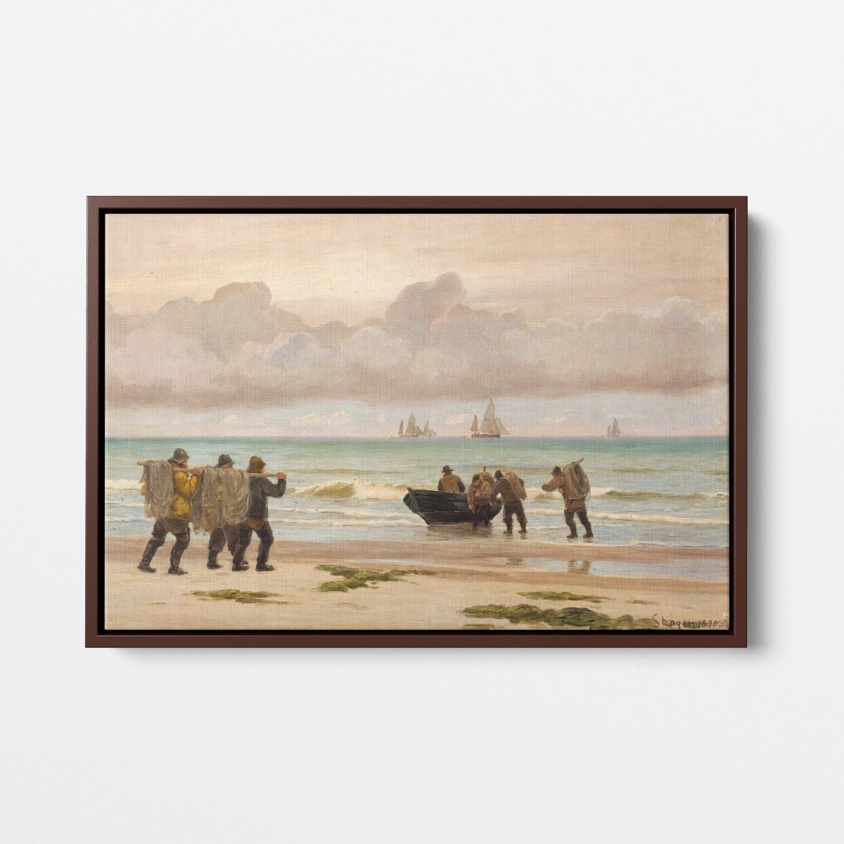 Fishermen on the Beach, Skagen | Carl Locher | Ave Legato Art Prints