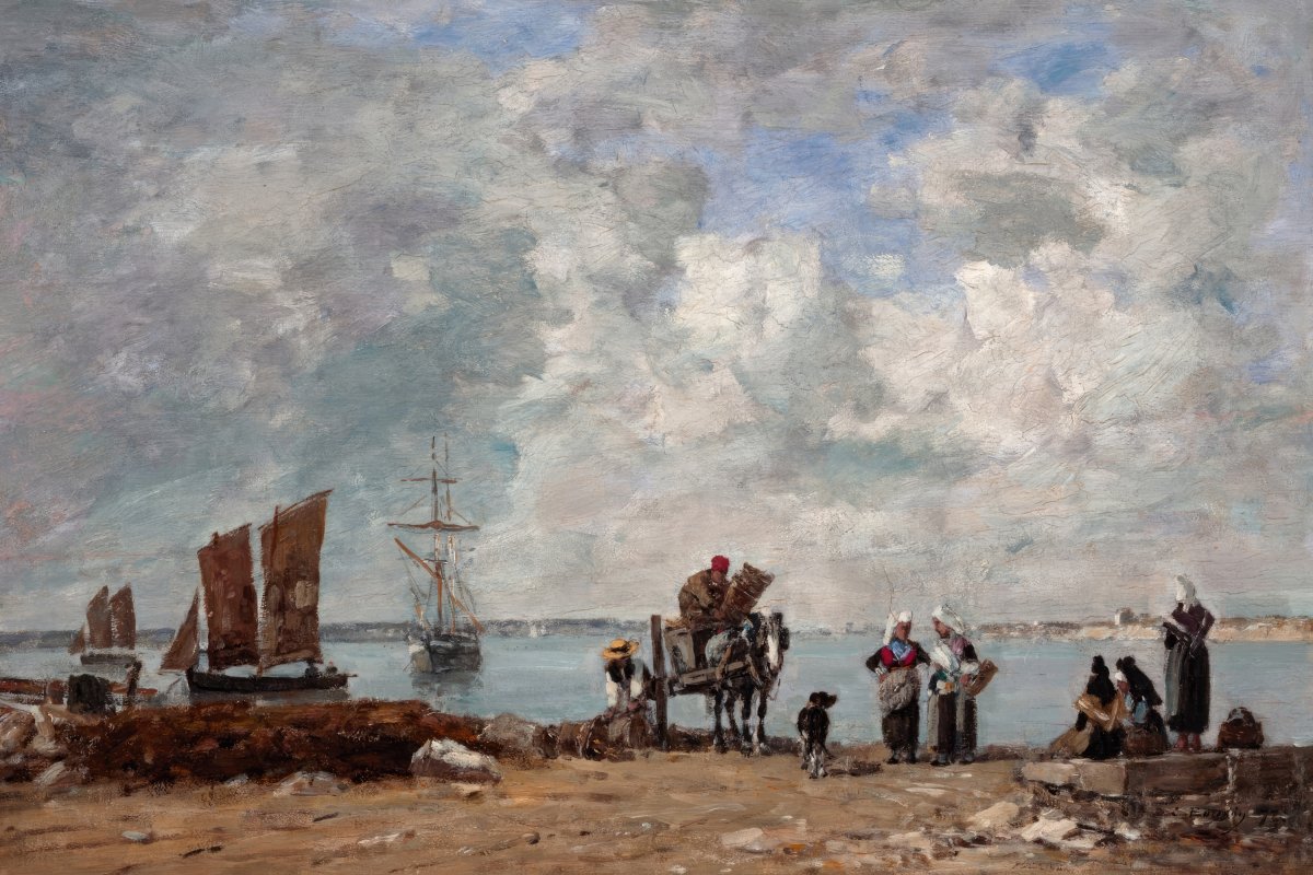 Fishermen's Wives at the Seaside | Eugène Boudin | Ave Legato Art Prints