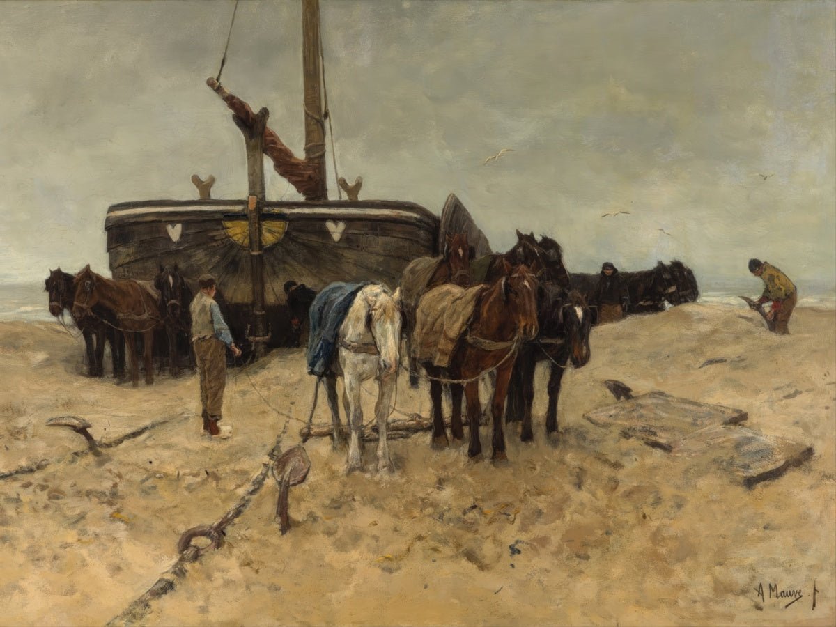 Fishing Boat on the Beach | Anton Mauve | Ave Legato Art Prints