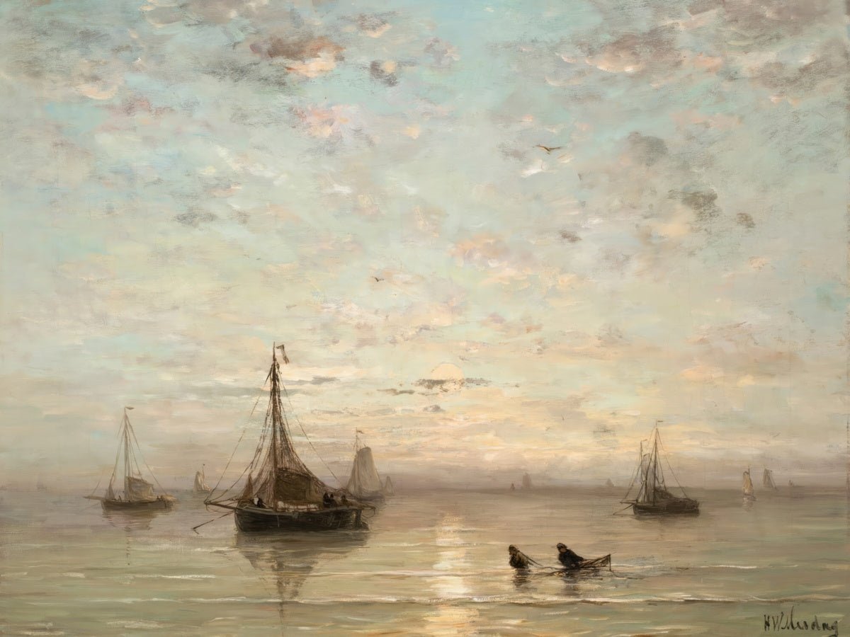 Fishing Boats at Sunset | Hendrik Mesdag | Ave Legato Art Prints