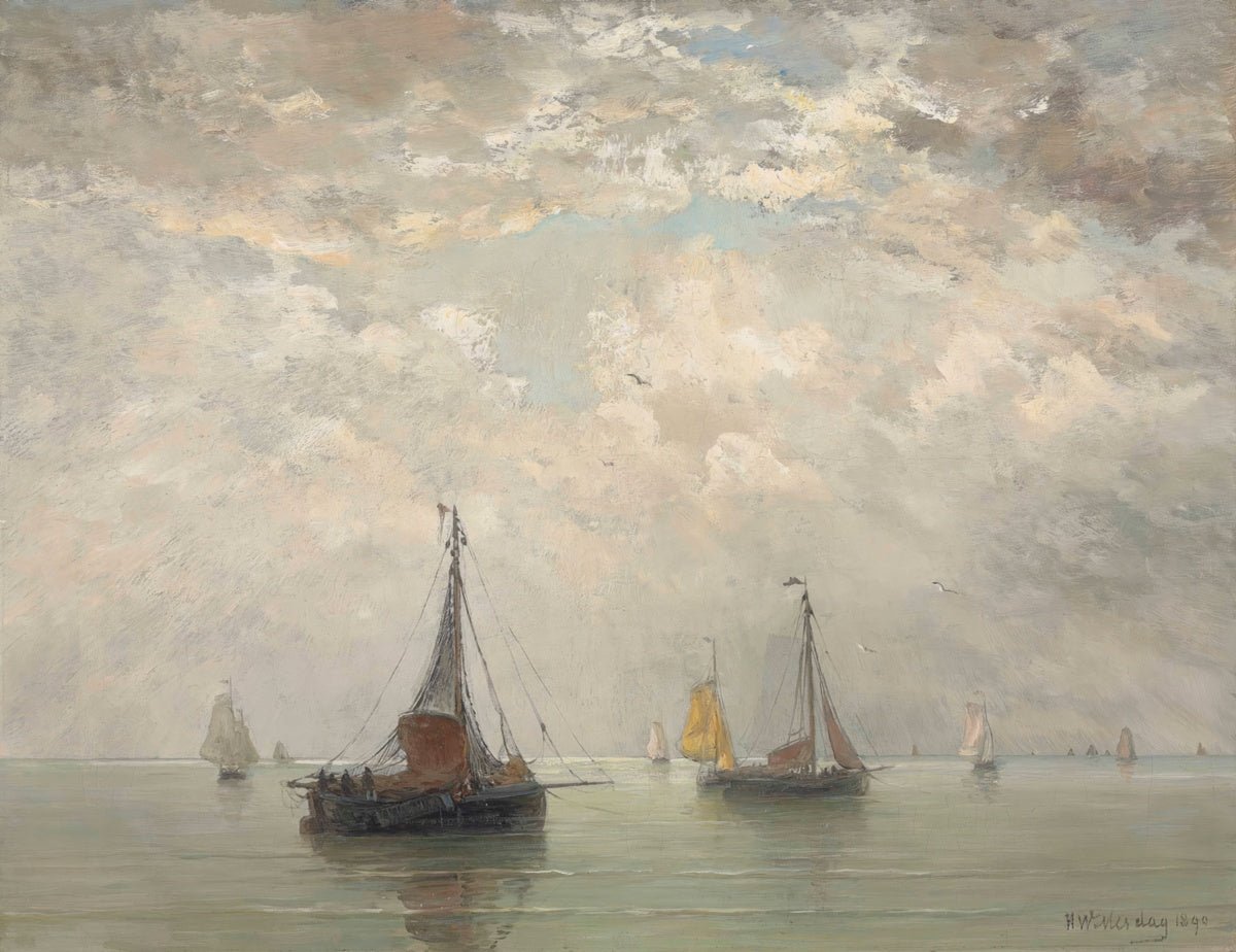 Fishing Boats, Cloudy Day | Hendrik Mesdag | Ave Legato Art Prints