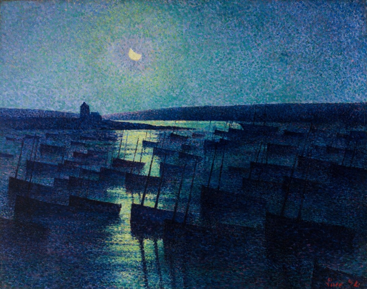 Fishing Boats in Moonlight | Maximilien Luce | Ave Legato Art Prints