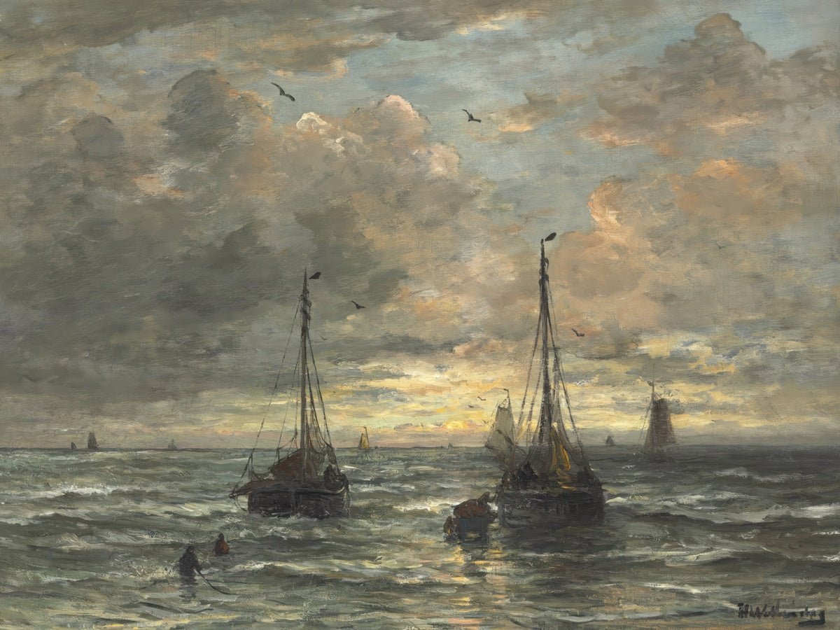 Fishing Boats in the Waves | Hendrik Mesdag | Ave Legato Art Prints