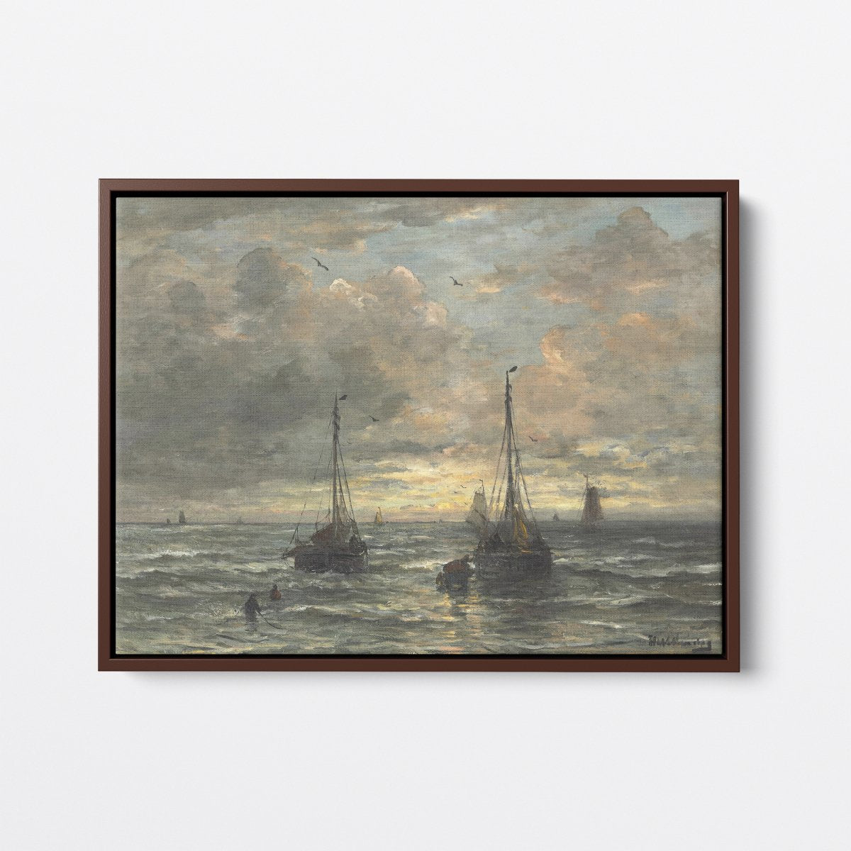 Fishing Boats in the Waves | Hendrik Mesdag | Ave Legato Art Prints