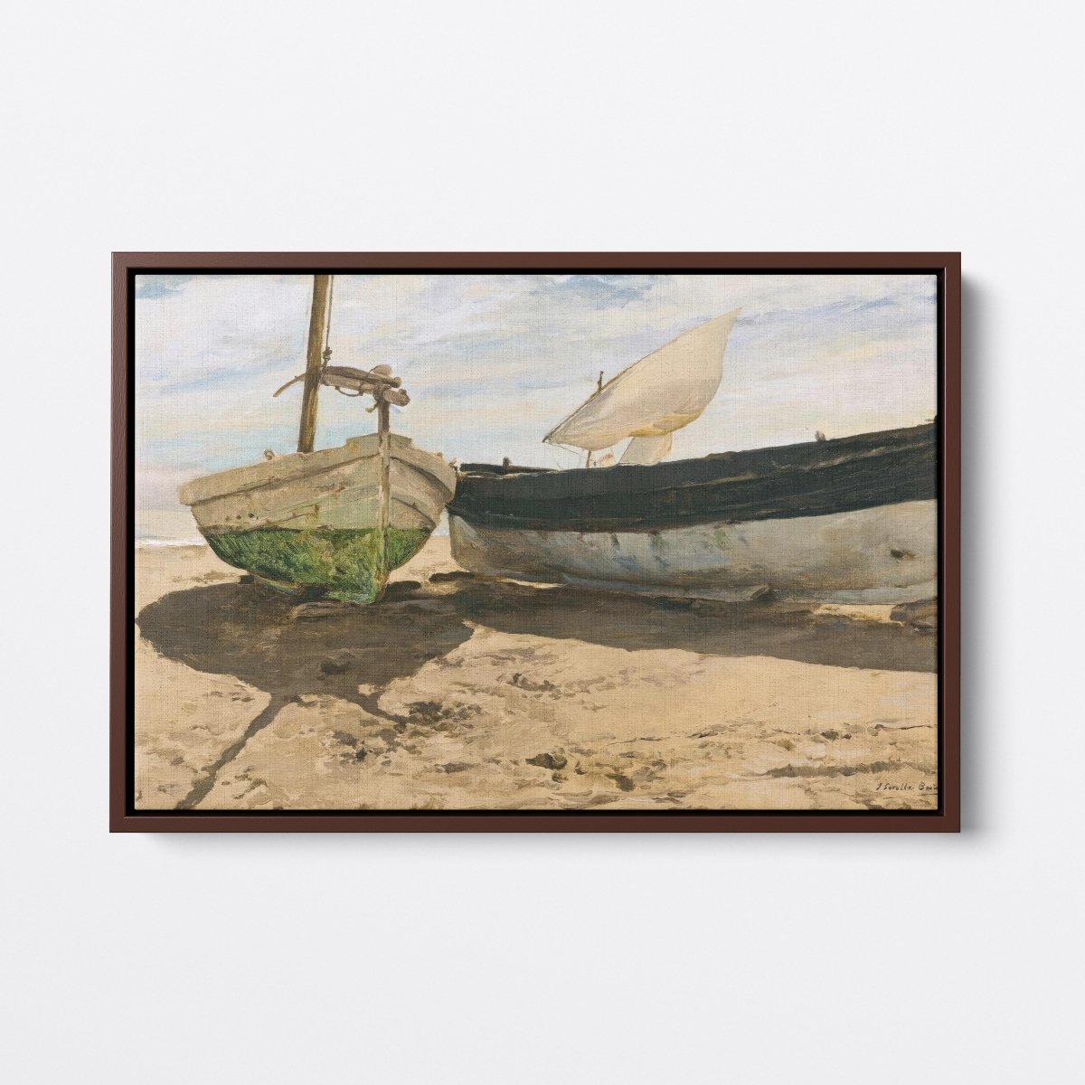 Fishing Boats on the Beach Valencia | Joaquín Sorolla | Ave Legato Art Prints