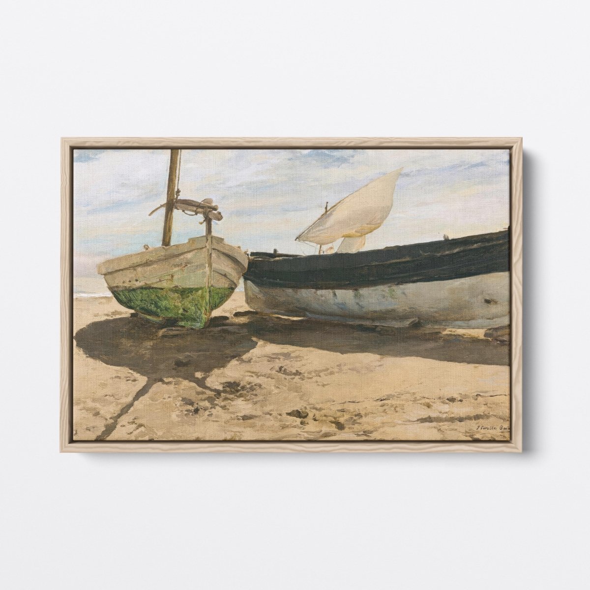 Fishing Boats on the Beach Valencia | Joaquín Sorolla | Ave Legato Art Prints