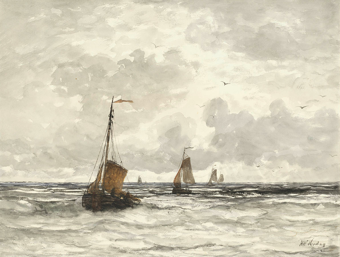 Fishing Vessels on Gray Seas | Hendrik Mesdag | Ave Legato Art Prints