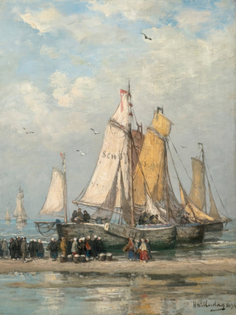 Fleet On Scheveningen Beach | Hendrik Mesdag | Ave Legato Art Prints