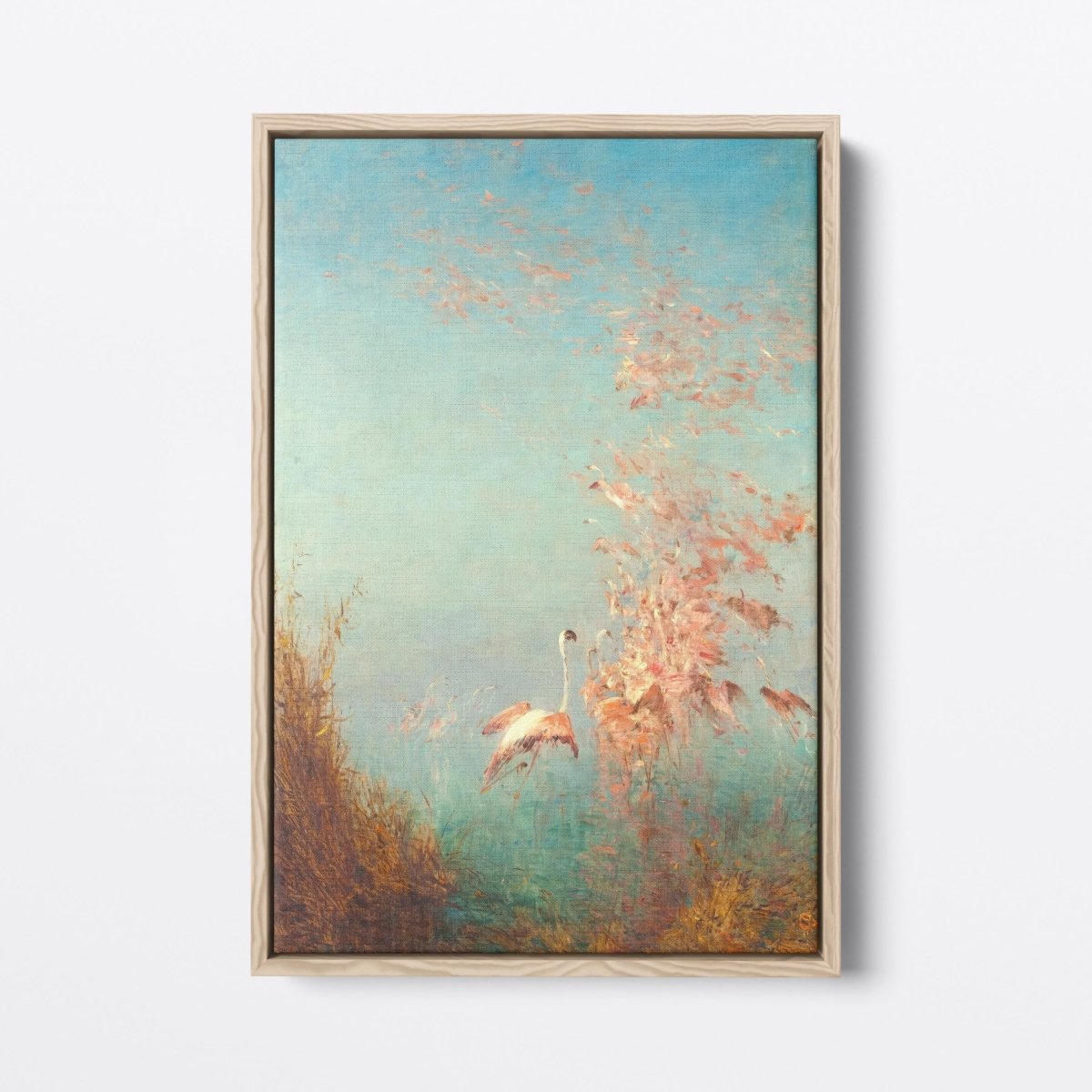 Flight of Pink Flamingos, Vaccares Pond | Félix Ziem | Ave Legato Art Prints