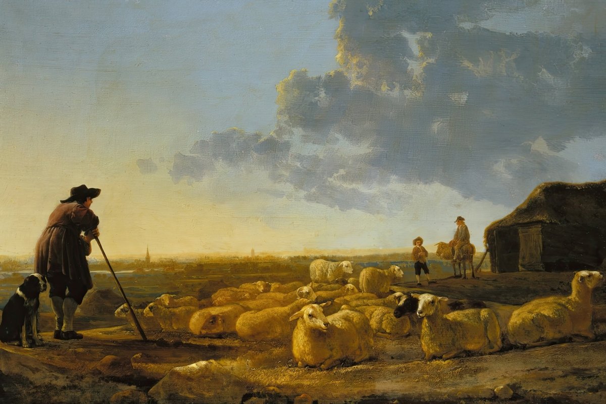 Flock of Sheep on the Pasture | Aelbert Cuyp | Ave Legato Art Prints