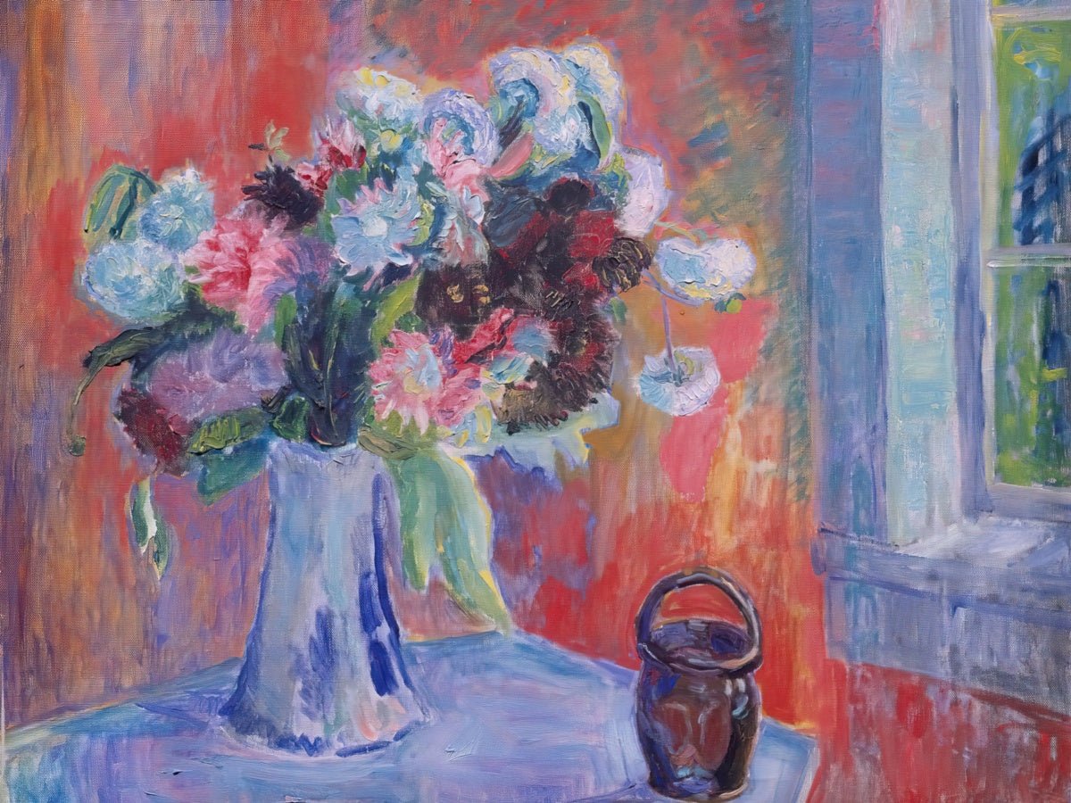 Flower Vase in Red Interior | Thorvald Erichsen | Ave Legato Art Prints