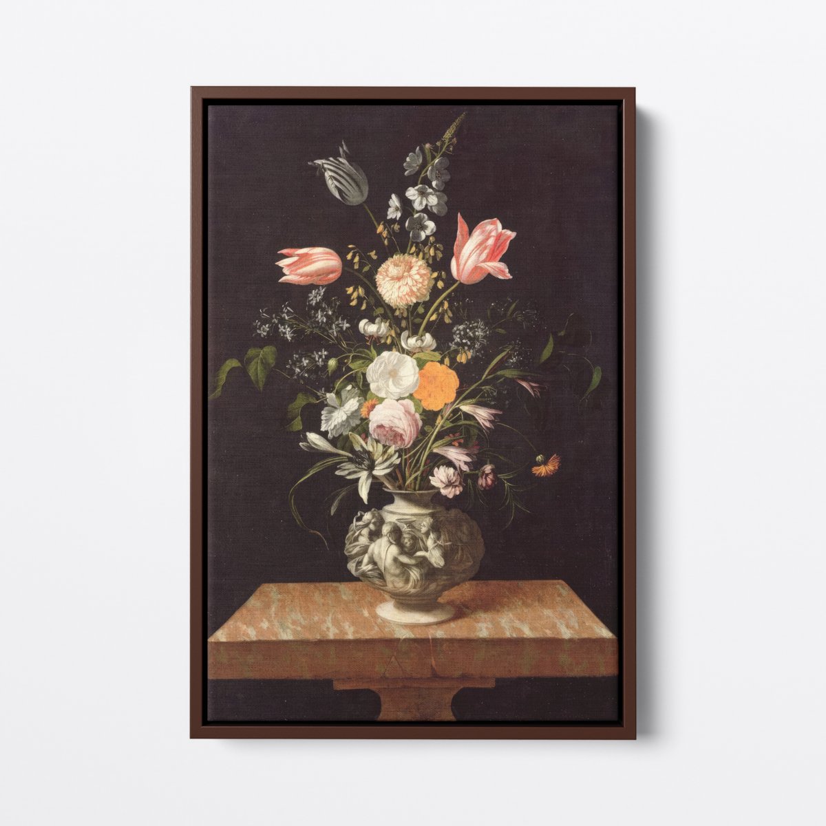 Flowers on a Marble Table | Johann Hinz | Ave Legato Art Prints