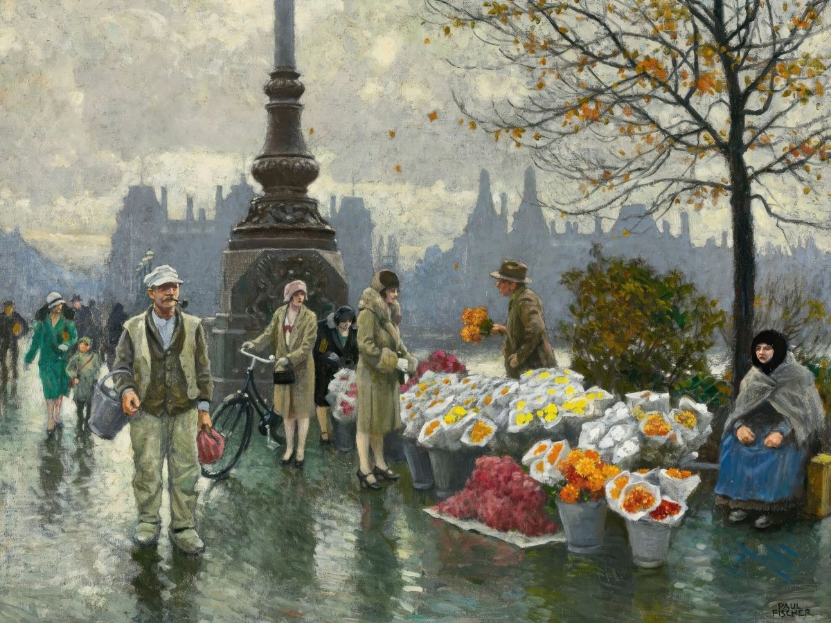 Flowersellers at Dr. Louises | Paul Fischer | Ave Legato Art Prints