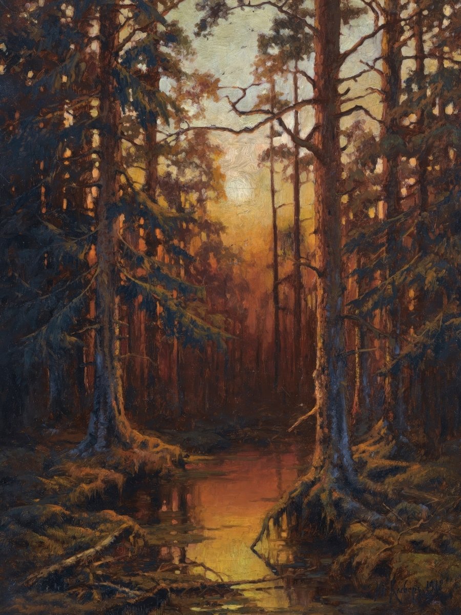 Forest Sunset | Julius von Klever | Ave Legato Art Prints