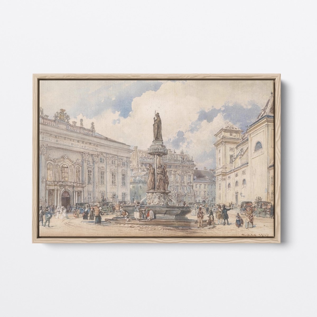 Fountain in Vienna, Freyung | Rudolf von Alt | Ave Legato Art Prints