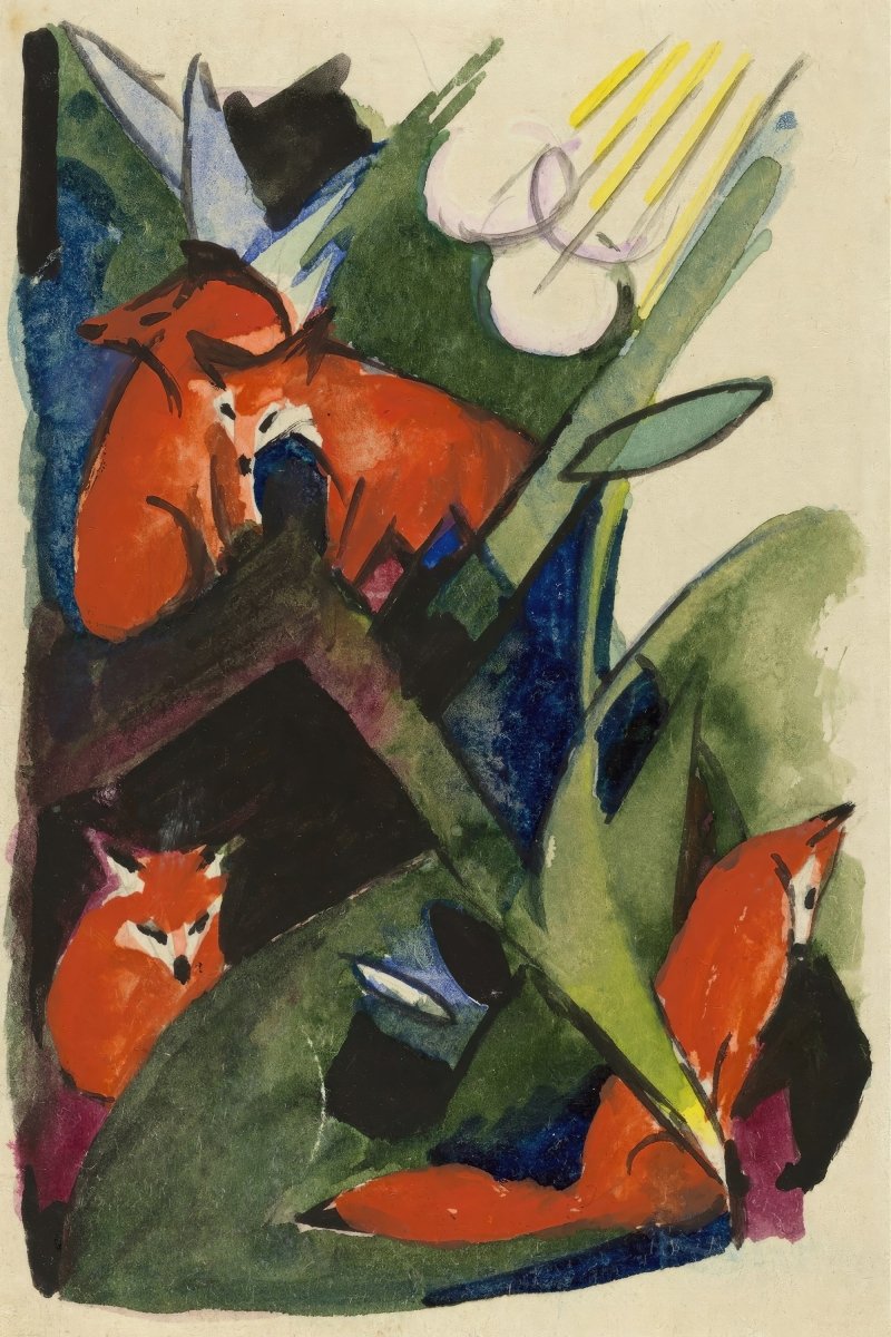 Four Foxes | Franz Marc | Ave Legato Art Prints