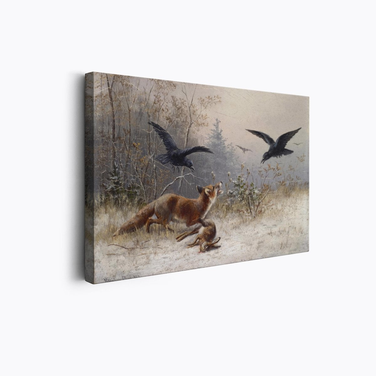 Fox Chasing Rabbits in Winter | Moritz Müller | Ave Legato Art Prints