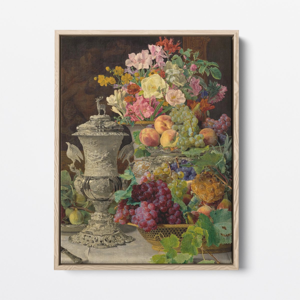 Fruit, Flowers, and a Silver Goblet | Ferdinand Waldmuller | Ave Legato Art Prints