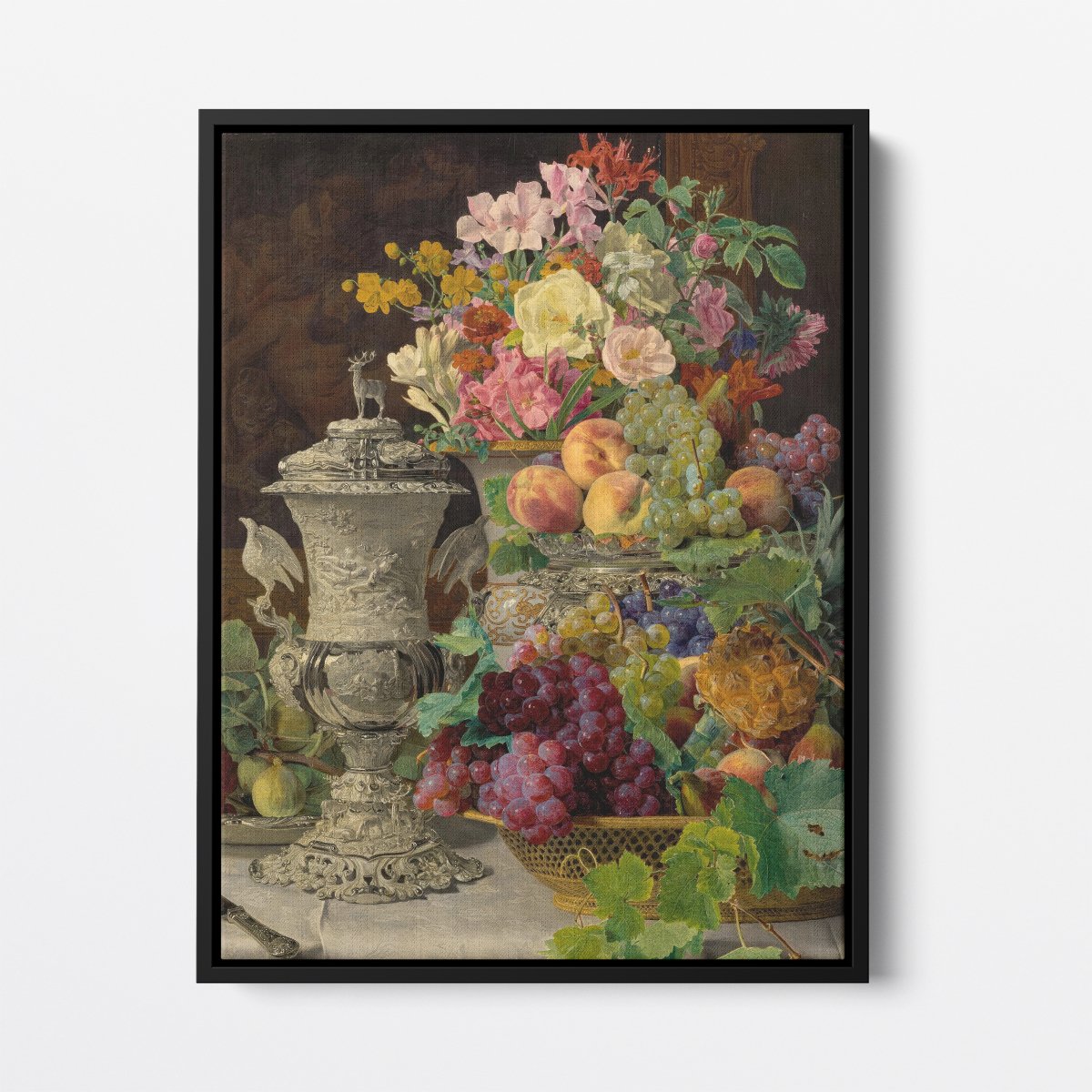 Fruit, Flowers, and a Silver Goblet | Ferdinand Waldmuller | Ave Legato Art Prints