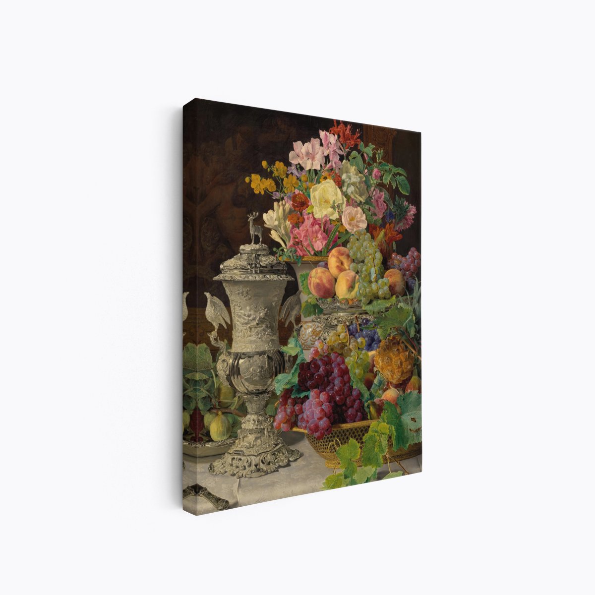 Fruit, Flowers, and a Silver Goblet | Ferdinand Waldmuller | Ave Legato Art Prints