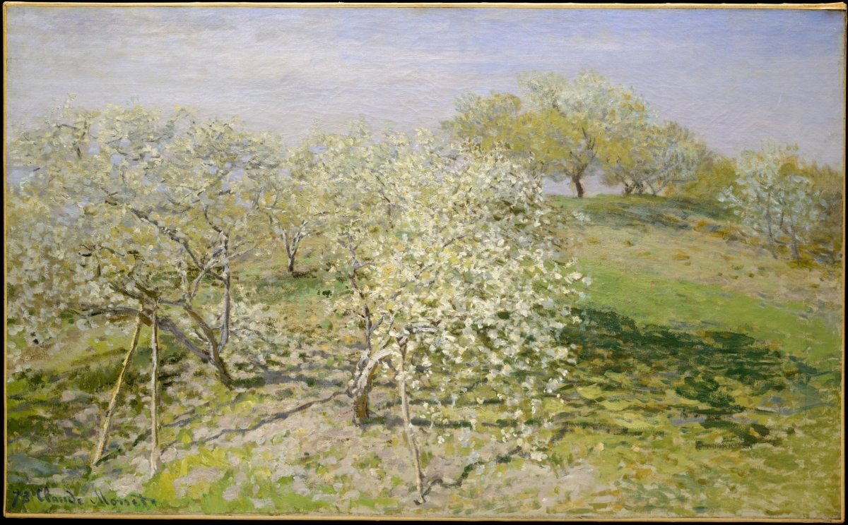 Fruit Trees in Bloom (Spring) | Claude Monet | Ave Legato Art Prints