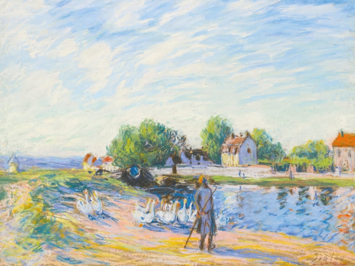 Geese at Saint - Mammès | Alfred Sisley | Ave Legato Art Prints