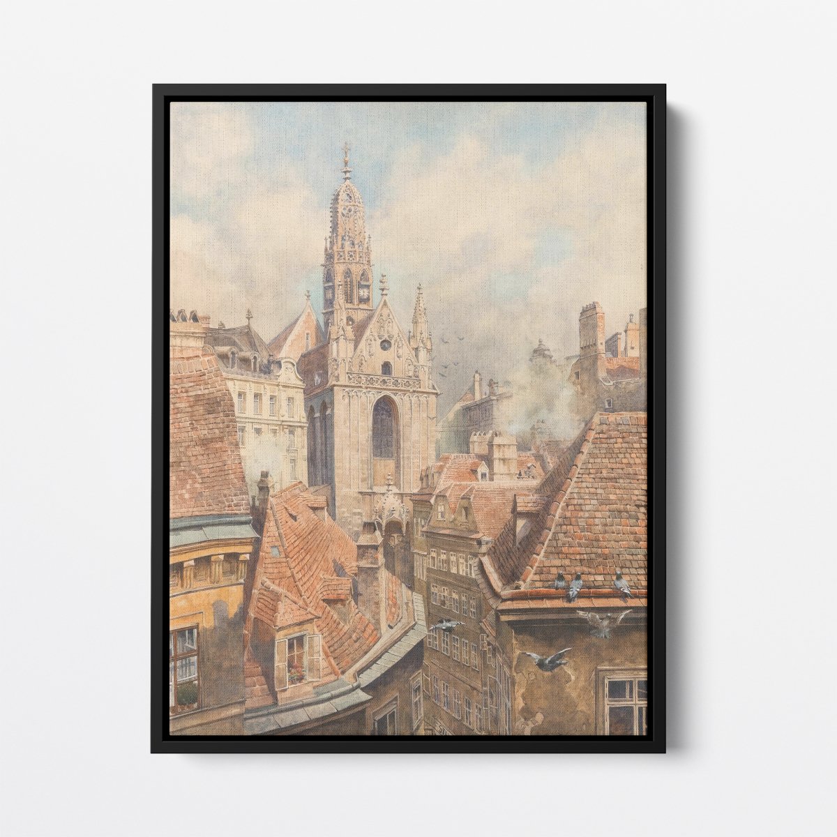 Gestade Church and Roofs of Houses | Karl Schnorpfeil | Ave Legato Art Prints