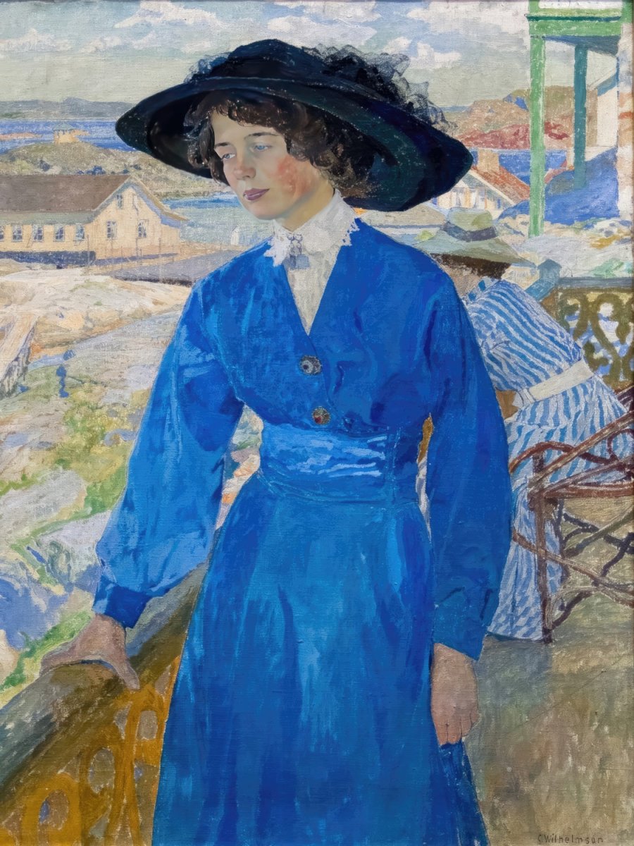 Girl in Blue | Carl Wilhelmson | Ave Legato Art Prints