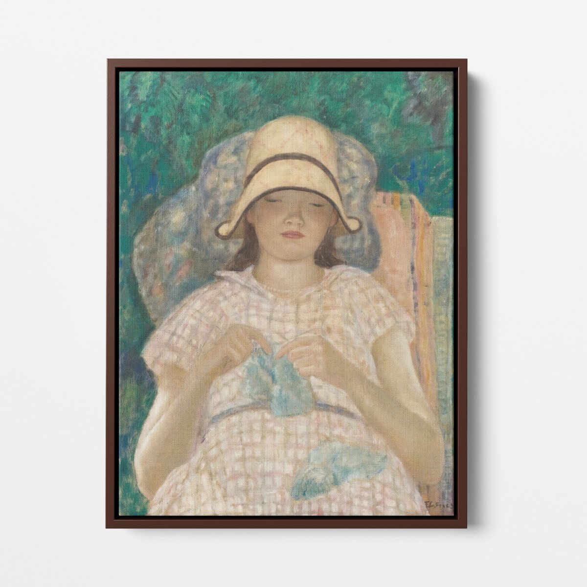 Girl Knitting | Frederick Frieseke | Ave Legato Art Prints