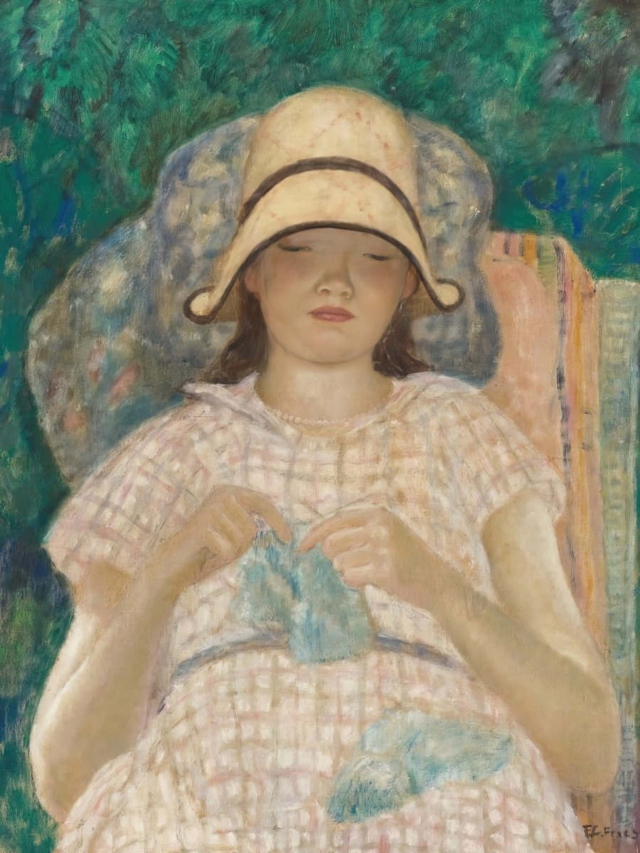 Girl Knitting | Frederick Frieseke | Ave Legato Art Prints