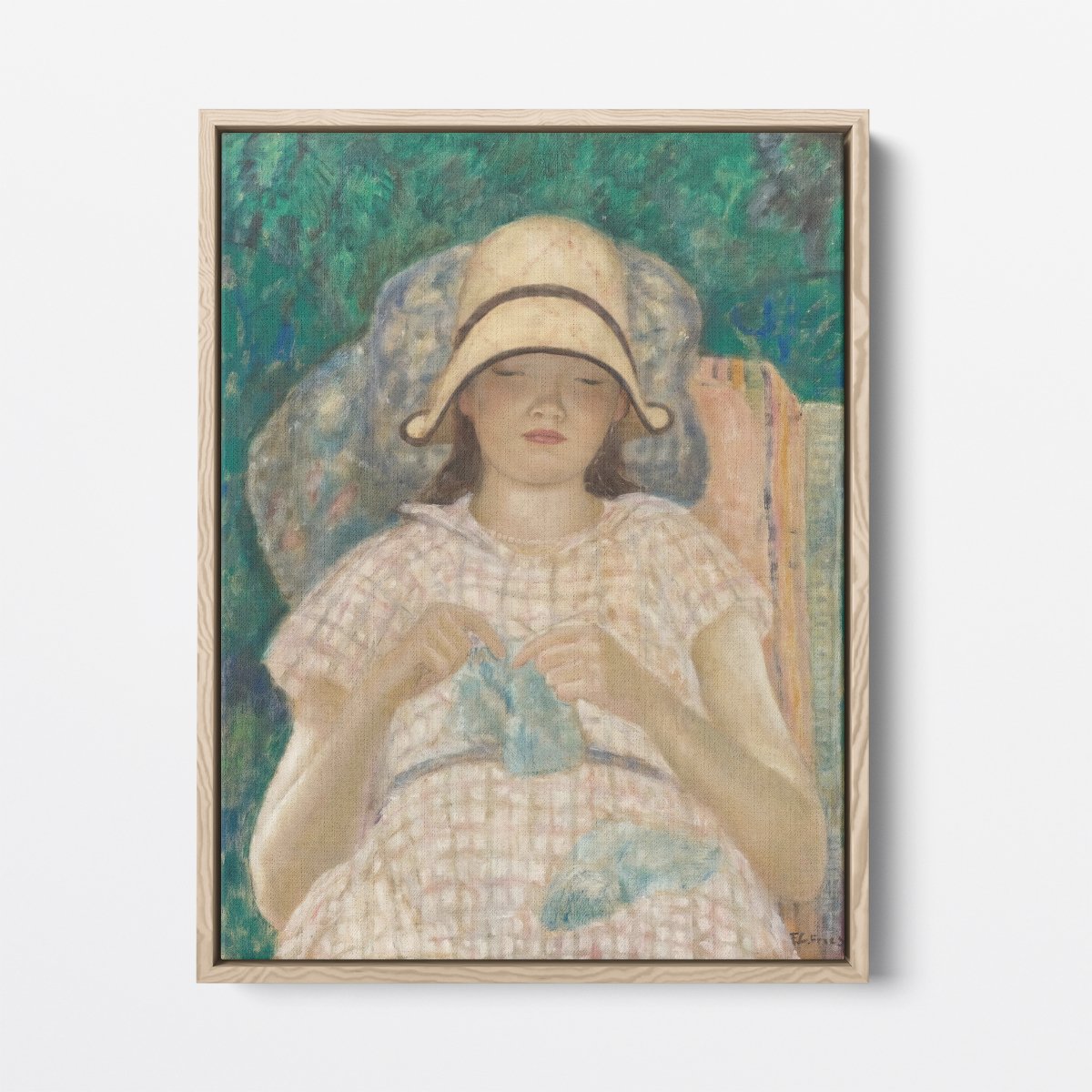 Girl Knitting | Frederick Frieseke | Ave Legato Art Prints