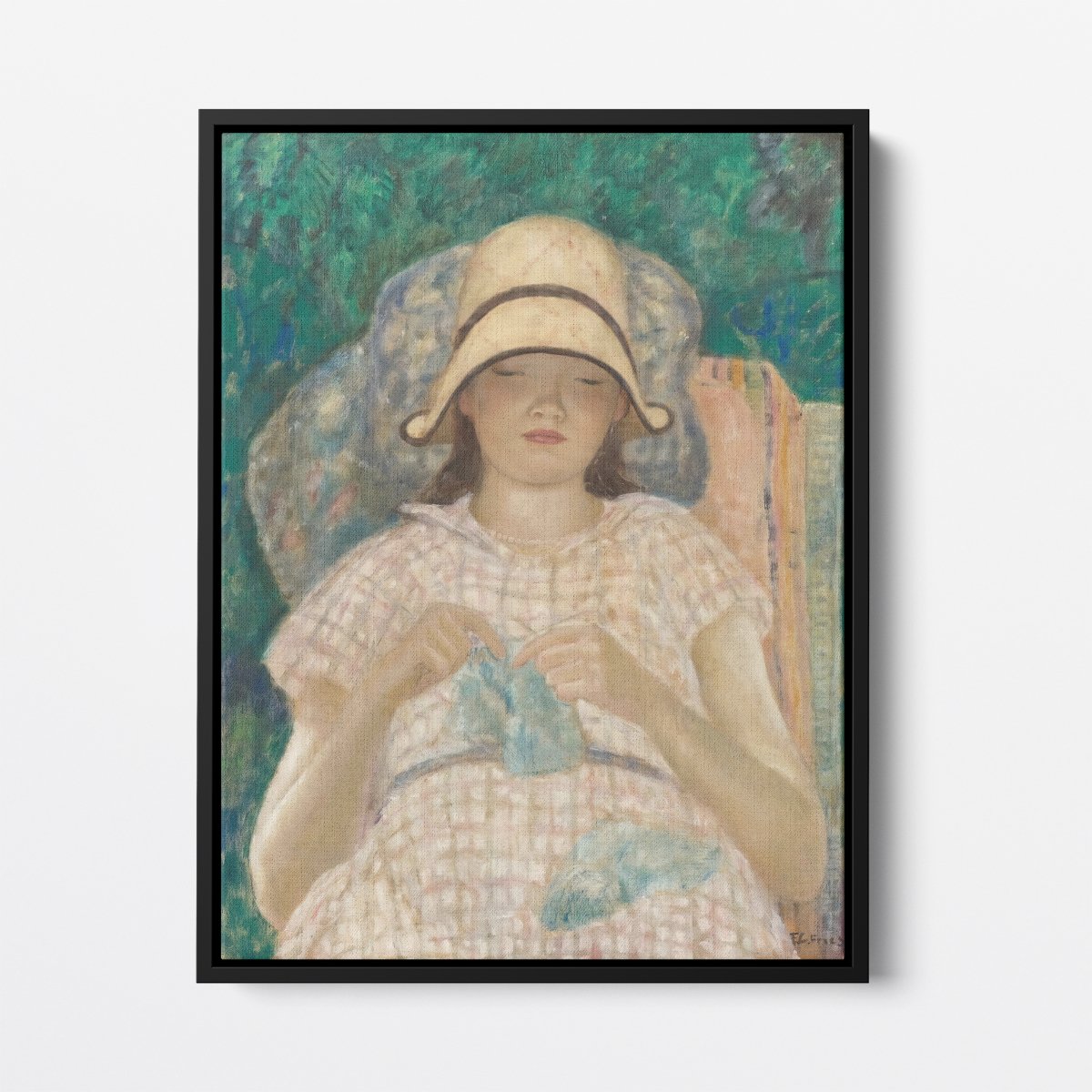 Girl Knitting | Frederick Frieseke | Ave Legato Art Prints