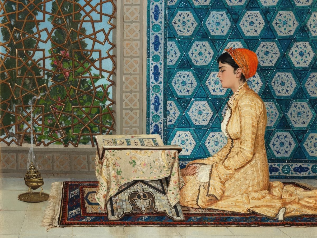 Girl Reciting | Osman Hamdi Bey | Ave Legato Art Prints