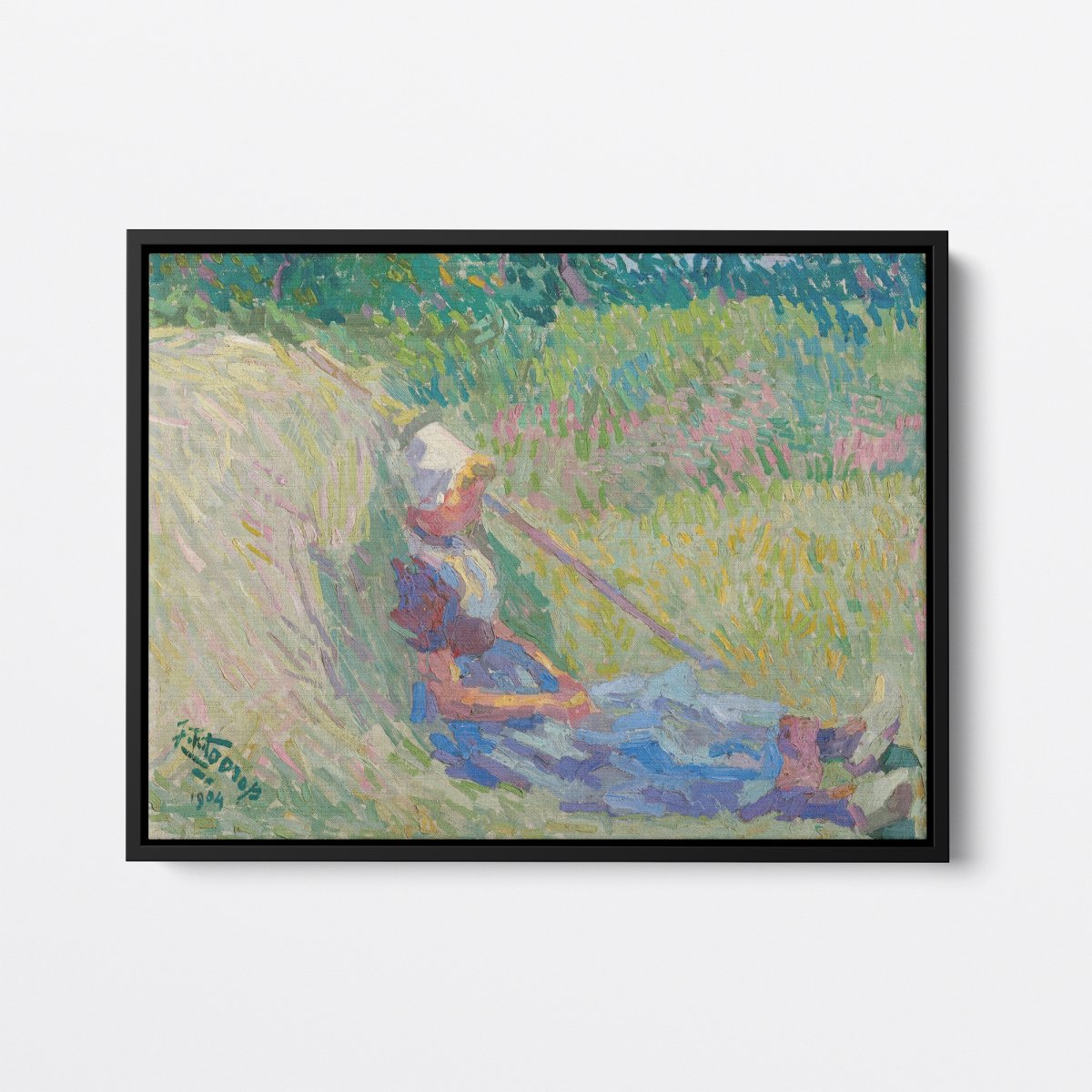 Girl Resting Against A Haystack | Jan Toorop | Ave Legato Art Prints