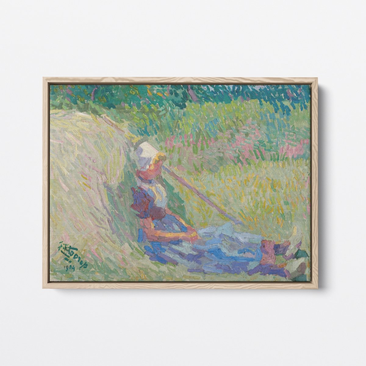 Girl Resting Against A Haystack | Jan Toorop | Ave Legato Art Prints