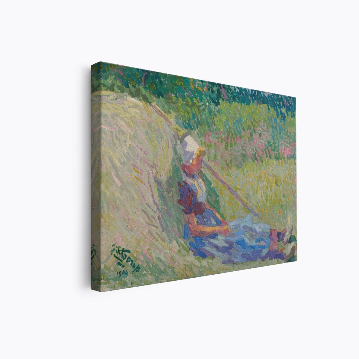 Girl Resting Against A Haystack | Jan Toorop | Ave Legato Art Prints