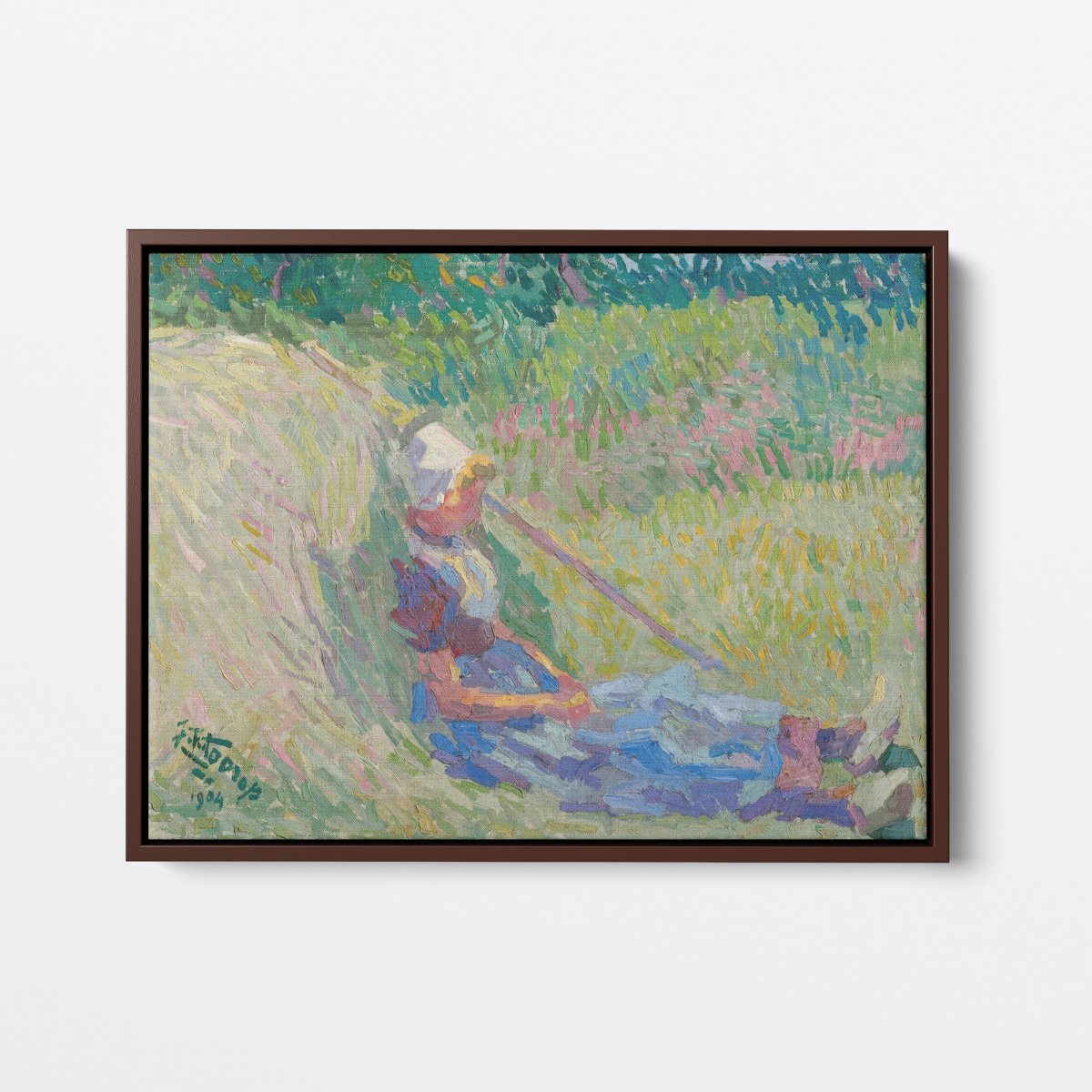 Girl Resting Against A Haystack | Jan Toorop | Ave Legato Art Prints