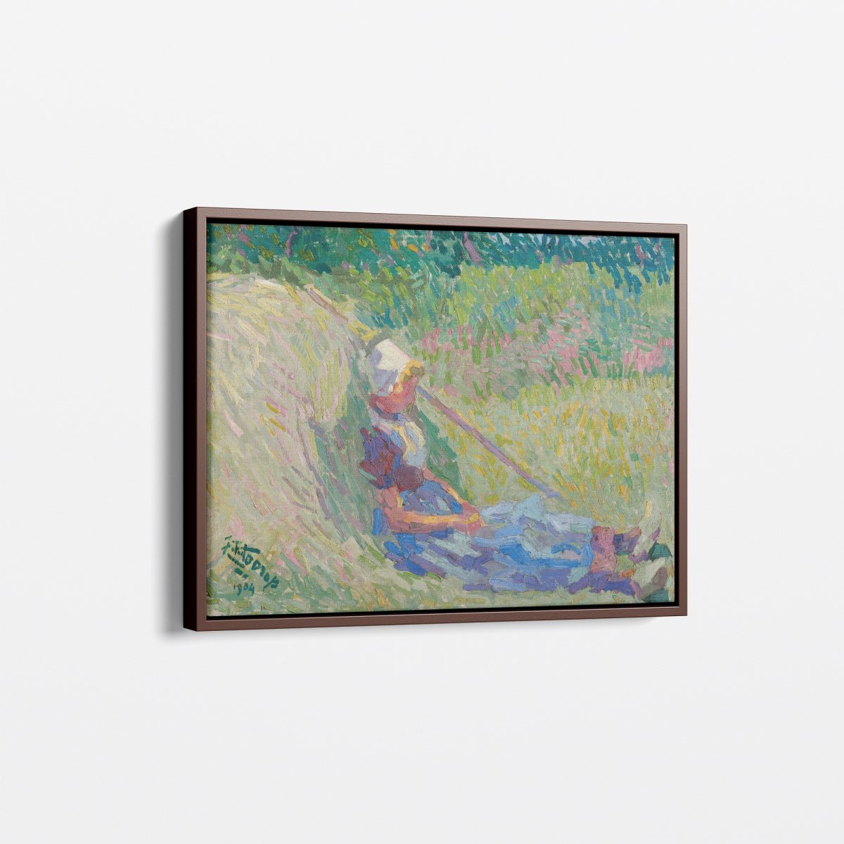 Girl Resting Against A Haystack | Jan Toorop | Ave Legato Art Prints