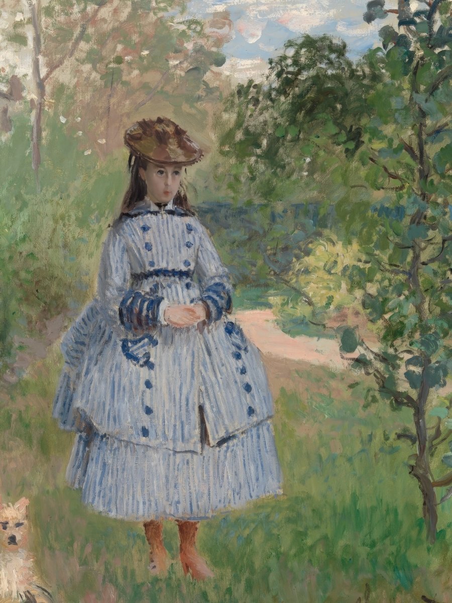 Girl with Dog | Claude Monet | Ave Legato Art Prints