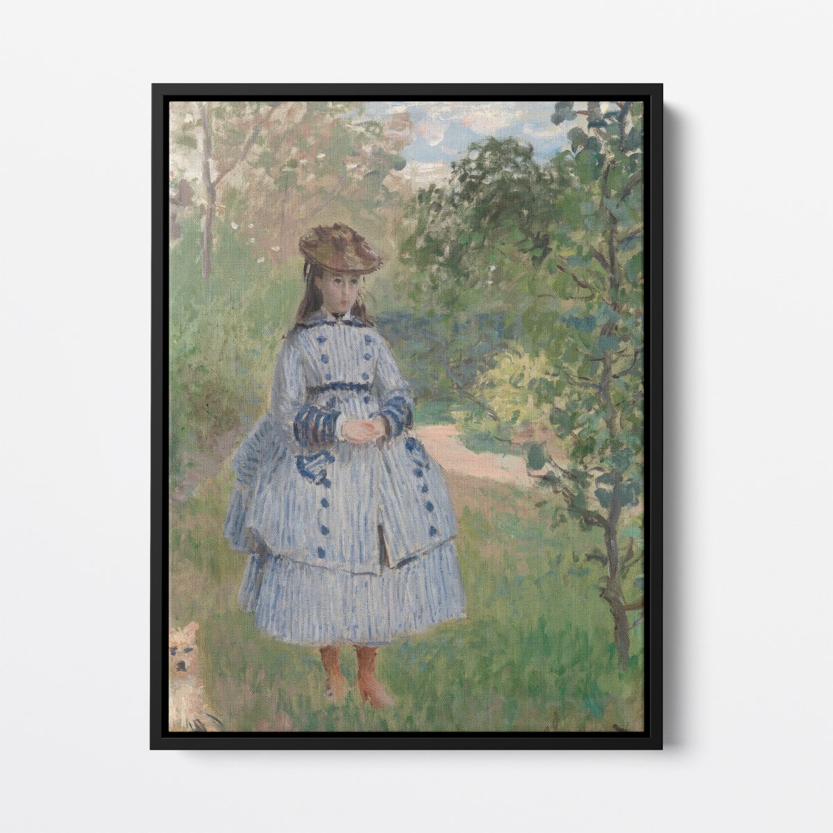 Girl with Dog | Claude Monet | Ave Legato Art Prints