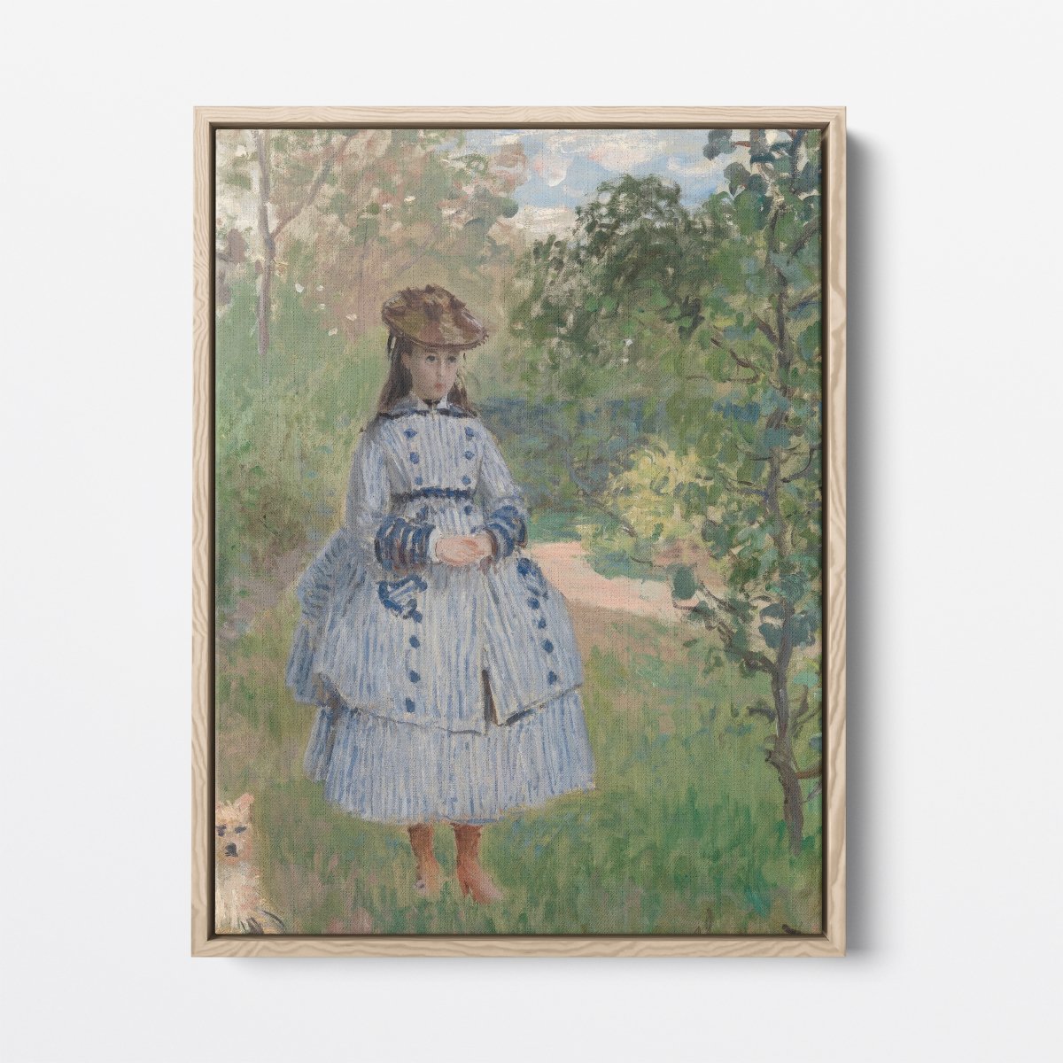 Girl with Dog | Claude Monet | Ave Legato Art Prints