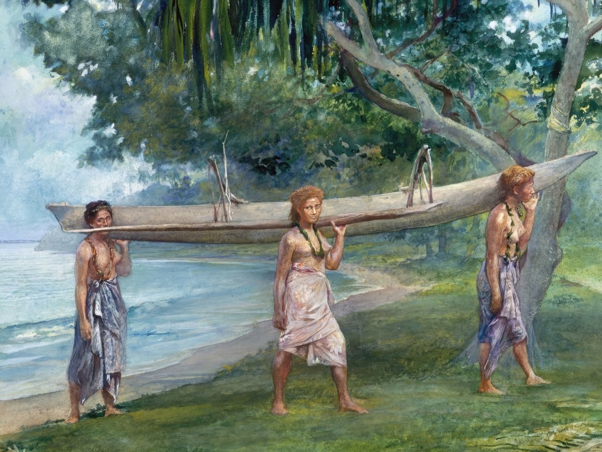 Girls Carrying a Canoe | John LaFarge | Ave Legato Art Prints