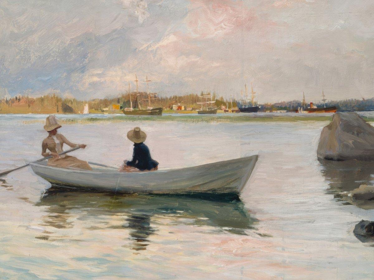 Girls in a Rowing Boat (Summer in the Archipelago) | Albert Edelfelt | Ave Legato Art Prints