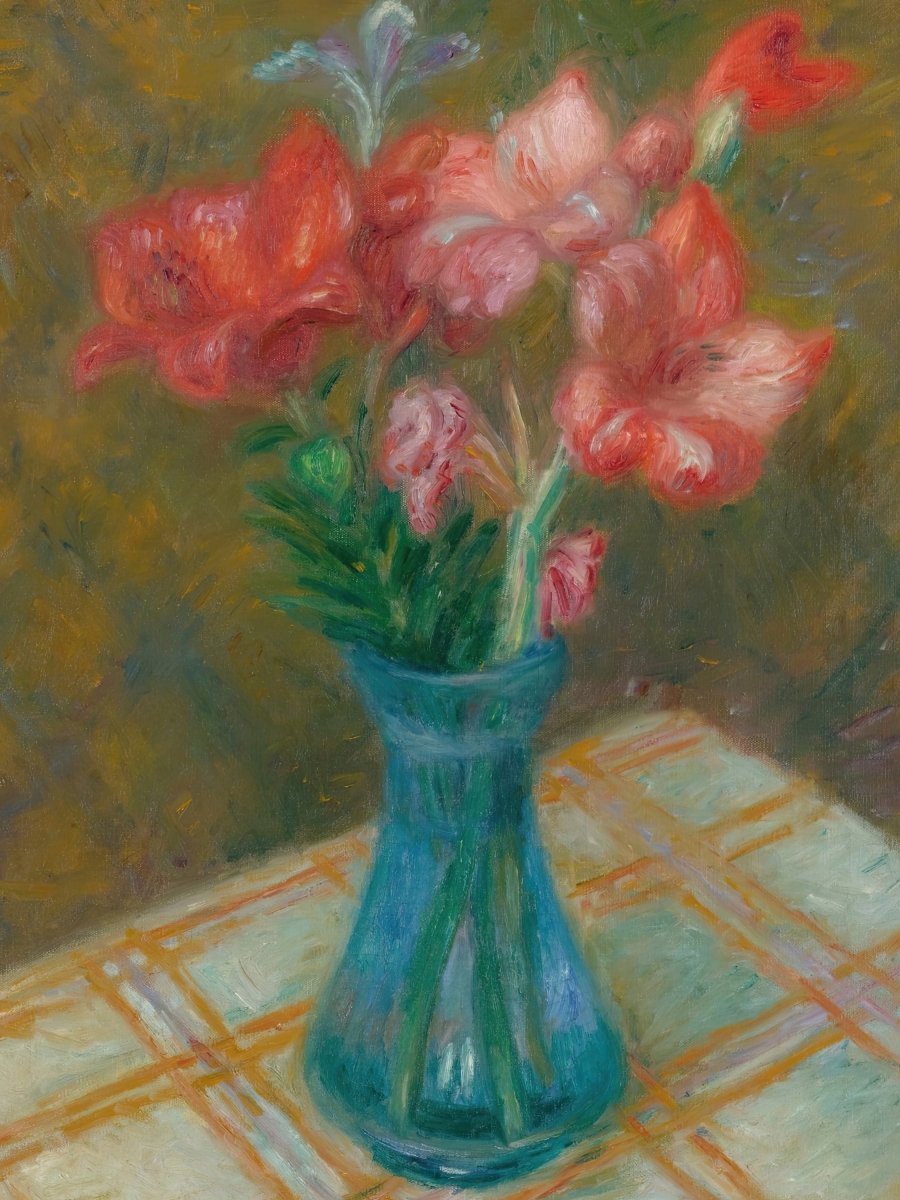 Gladiolas in Green Glass Vase | William Glackens | Ave Legato Art Prints